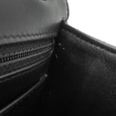 シャネル CHANEL シェブロン 2.55 20 ブラック レザー ショルダーバッグ シルバー金具 黒 Wチェーン Vステッチ