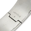 エルメス HERMES クリッククラックH GM ピンク×シルバー メタル エナメル ブレスレット シルバー金具 Hブレス