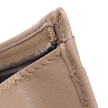 グッチ GUCCI ダブルG カードケース ウォレット 466492 ベージュ シェブロンキルティングレザー 二つ折り財布 ゴールド金具 コンパクトウォレット