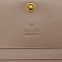 グッチ GUCCI ダブルG カードケース ウォレット 466492 ベージュ シェブロンキルティングレザー 二つ折り財布 ゴールド金具 コンパクトウォレット
