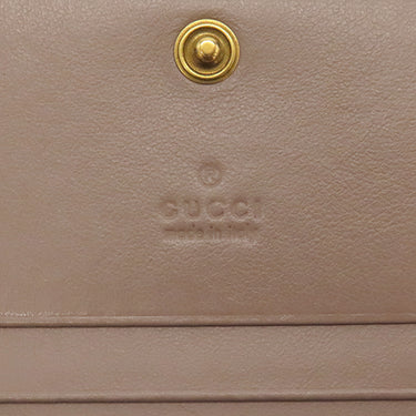 グッチ GUCCI ダブルG カードケース ウォレット 466492 ベージュ シェブロンキルティングレザー 二つ折り財布 ゴールド金具 コンパクトウォレット
