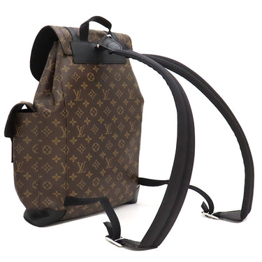 ルイヴィトン LOUIS VUITTON クリストファー MM M43735 モノグラムマカサー モノグラムマカサー リュック・デイパック シルバー金具 バックパック 茶 黒