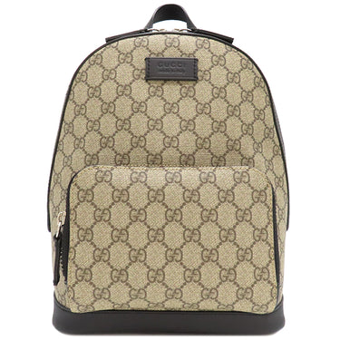 グッチ GUCCI GGスプリームキャンバス スモール バックパック 429020 ベージュ×ブラック PVCコーティングキャンバス レザー リュック・デイパック シルバー金具