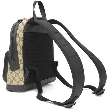 グッチ GUCCI GGスプリームキャンバス スモール バックパック 429020 ベージュ×ブラック PVCコーティングキャンバス レザー リュック・デイパック シルバー金具