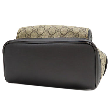 グッチ GUCCI GGスプリームキャンバス スモール バックパック 429020 ベージュ×ブラック PVCコーティングキャンバス レザー リュック・デイパック シルバー金具