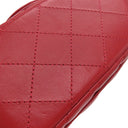 シャネル CHANEL マトラッセ ミニ フラップバッグ レッド ラムスキン ショルダーバッグ シルバー金具 赤