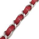 シャネル CHANEL マトラッセ ミニ フラップバッグ レッド ラムスキン ショルダーバッグ シルバー金具 赤