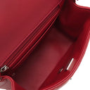 シャネル CHANEL マトラッセ ミニ フラップバッグ レッド ラムスキン ショルダーバッグ シルバー金具 赤