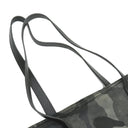 プラダ PRADA 迷彩柄 三角ロゴプレート VA0883 カーキ×ブラック ナイロン トートバッグ シルバー金具 黒 緑 カモフラ柄