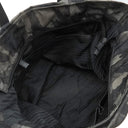 プラダ PRADA 迷彩柄 三角ロゴプレート VA0883 カーキ×ブラック ナイロン トートバッグ シルバー金具 黒 緑 カモフラ柄