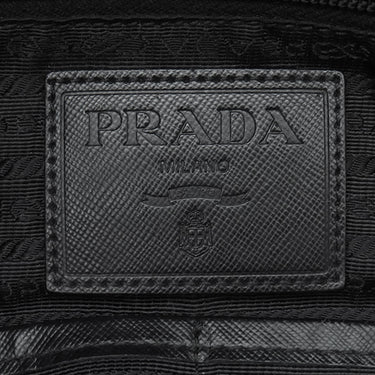 プラダ PRADA 迷彩柄 三角ロゴプレート VA0883 カーキ×ブラック ナイロン トートバッグ シルバー金具 黒 緑 カモフラ柄