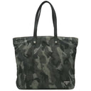 プラダ PRADA 迷彩柄 三角ロゴプレート VA0883 カーキ×ブラック ナイロン トートバッグ シルバー金具 黒 緑 カモフラ柄