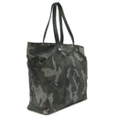 プラダ PRADA 迷彩柄 三角ロゴプレート VA0883 カーキ×ブラック ナイロン トートバッグ シルバー金具 黒 緑 カモフラ柄