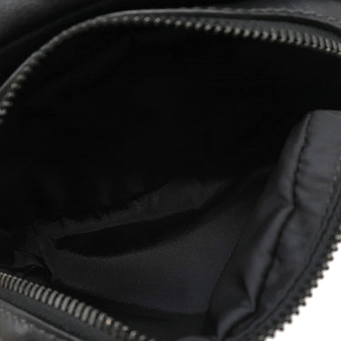 プラダ PRADA レザー クロスボディ ブラック レザー ボディバッグ マットブラック金具 黒 三角ロゴ