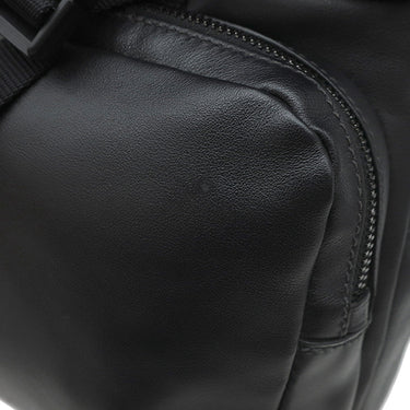 プラダ PRADA レザー クロスボディ ブラック レザー ボディバッグ マットブラック金具 黒 三角ロゴ