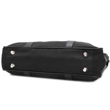 プラダ PRADA ナイロン ブリーフケース ブラック ナイロン ビジネスバッグ シルバー金具 黒 トート
