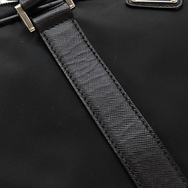 プラダ PRADA ナイロン ブリーフケース ブラック ナイロン ビジネスバッグ シルバー金具 黒 トート