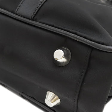 プラダ PRADA ナイロン ブリーフケース ブラック ナイロン ビジネスバッグ シルバー金具 黒 トート