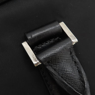 プラダ PRADA ナイロン ブリーフケース ブラック ナイロン ビジネスバッグ シルバー金具 黒 トート
