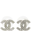 シャネル CHANEL ココマーク ハート シルバー メタル ラインストーン ピアス CCマーク