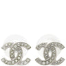 シャネル CHANEL ココマーク ハート シルバー メタル ラインストーン ピアス CCマーク