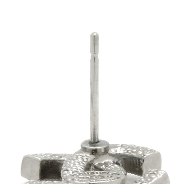 シャネル CHANEL ココマーク ハート シルバー メタル ラインストーン ピアス CCマーク