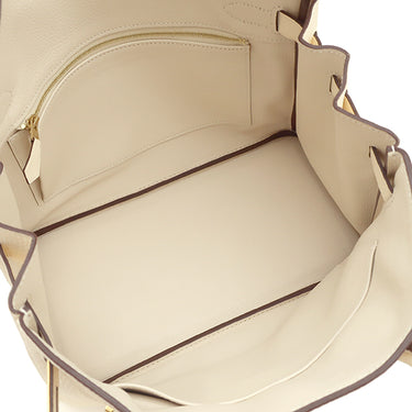 エルメス HERMES バーキン30 ナタ トリヨンクレマンス ハンドバッグ ゴールド金具 アイボリー