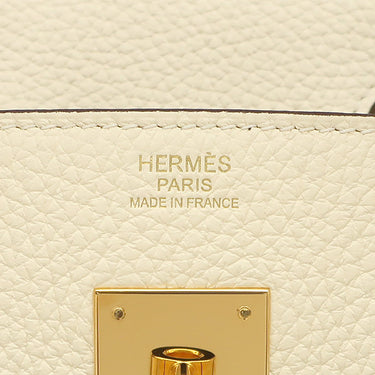 エルメス HERMES バーキン30 ナタ トリヨンクレマンス ハンドバッグ ゴールド金具 アイボリー