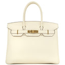 エルメス HERMES バーキン30 ナタ トリヨンクレマンス ハンドバッグ ゴールド金具 アイボリー
