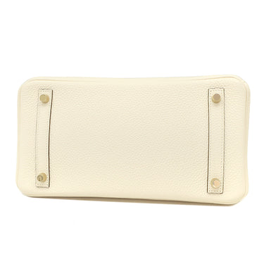 エルメス HERMES バーキン30 ナタ トリヨンクレマンス ハンドバッグ ゴールド金具 アイボリー