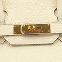 エルメス HERMES バーキン30 ナタ トリヨンクレマンス ハンドバッグ ゴールド金具 アイボリー