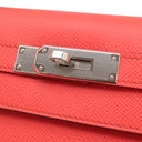 エルメス HERMES ケリー28 外縫い ローズテキサス ヴォーエプソン 2WAYバッグ シルバー金具 ショルダー