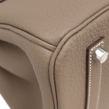 エルメス HERMES バーキン35 エトゥープ トゴ ハンドバッグ シルバー金具 グレージュ