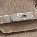 エルメス HERMES バーキン35 エトゥープ トゴ ハンドバッグ シルバー金具 グレージュ