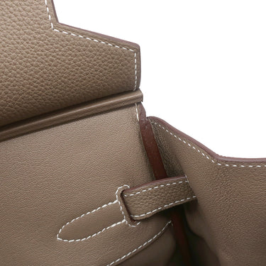 エルメス HERMES バーキン35 エトゥープ トゴ ハンドバッグ シルバー金具 グレージュ