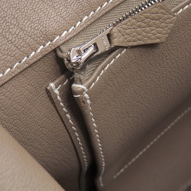 エルメス HERMES バーキン35 エトゥープ トゴ ハンドバッグ シルバー金具 グレージュ