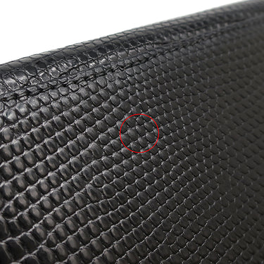 エルメス HERMES ケリー32 外縫い ブラック リザード 2WAYバッグ ゴールド金具 黒