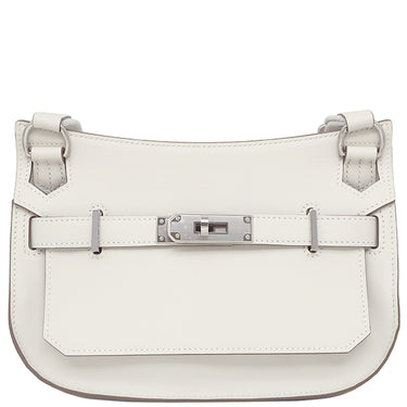 エルメス HERMES ジプシエール ミニ グリペール スイフト ショルダーバッグ シルバー金具 白