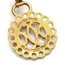 エルメス HERMES サークルカットアウト イエローゴールド GP バングル チャーム ブレスレット メタル ラウンド