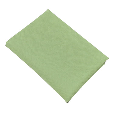 エルメス HERMES カルヴィ デュオ ヴェールクリケット ヴォーエプソン カードケース シルバー金具 新品 未使用 緑