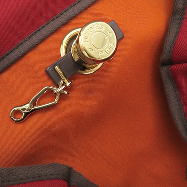 エルメス HERMES エールバッグ アドPM レッド×オレンジ キャンバス ヴァッシュハンター 2WAYバッグ ゴールド金具 赤 リュック バックパック