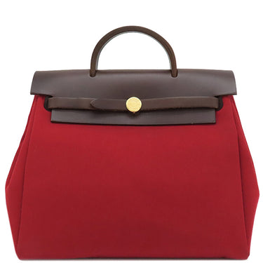 エルメス HERMES エールバッグ アドPM レッド×オレンジ キャンバス ヴァッシュハンター 2WAYバッグ ゴールド金具 赤 リュック バックパック
