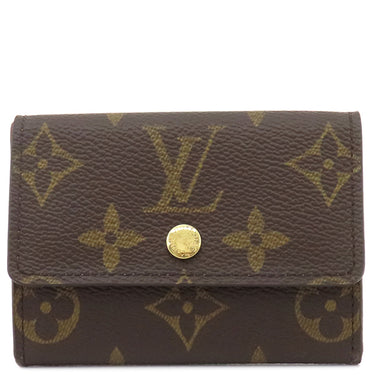 ルイヴィトン LOUIS VUITTON ポルト モネ プラ M61930 モノグラム モノグラムキャンバス コインケース ゴールド金具 茶 小銭入れ カードケース
