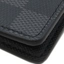 ルイヴィトン LOUIS VUITTON ポルトフォイユ スレンダー ロープパターン N41678 ダミエグラフィット ダミエグラフィットキャンバス 三つ折り財布 黒 赤 イニシャル刻印あり