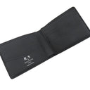 ルイヴィトン LOUIS VUITTON ポルトフォイユ スレンダー ロープパターン N41678 ダミエグラフィット ダミエグラフィットキャンバス 三つ折り財布 黒 赤 イニシャル刻印あり