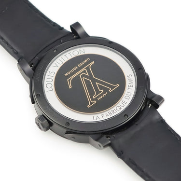 腕時計 ルイヴィトン LOUIS VUITTON エスカル オートマティック タイムゾーン アイス&ファイアー Q5D250 自動巻き メンズ GMT ブラック