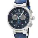 腕時計 ルイヴィトン LOUIS VUITTON タンブール GM ダミエ グラフィット クロノグラフ QA094Z クオーツ メンズ デイト スモセコ クォーツ