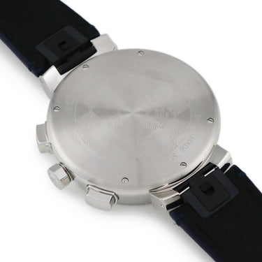 腕時計 ルイヴィトン LOUIS VUITTON タンブール GM ダミエ グラフィット クロノグラフ QA094Z クオーツ メンズ デイト スモセコ クォーツ