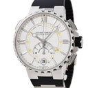 腕時計 ユリスナルダン ULYSSE NARDIN マリーン レガッタ 1553-155-3/40 自動巻き メンズ ホワイト ローマン バー クロノグラフ マリン