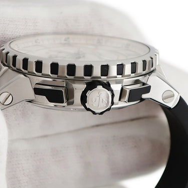 腕時計 ユリスナルダン ULYSSE NARDIN マリーン レガッタ 1553-155-3/40 自動巻き メンズ ホワイト ローマン バー クロノグラフ マリン